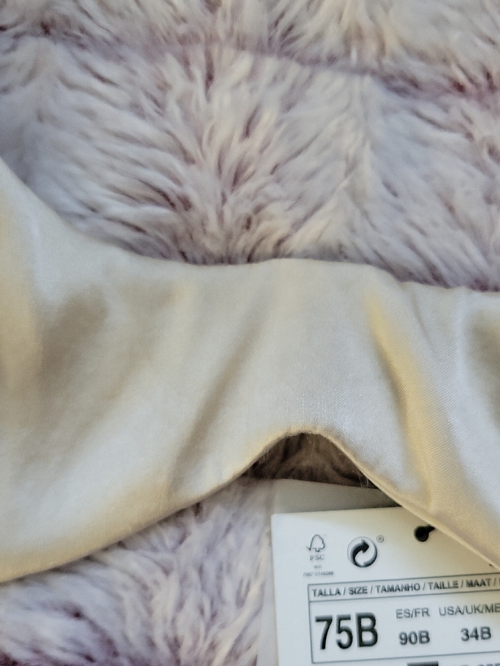 NWT Zara Silk Blend Lingerie Adjustable Straps Bra Underwire Beige Champagne 34B - Picture 10 of 11